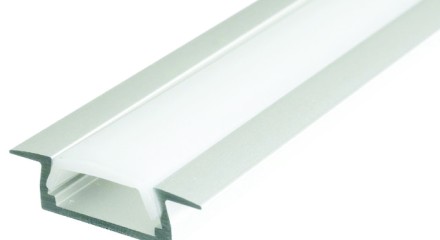 LED Alu Profil mit Kragen - 6x22mm inkl. Abdeckung in opal oder klar